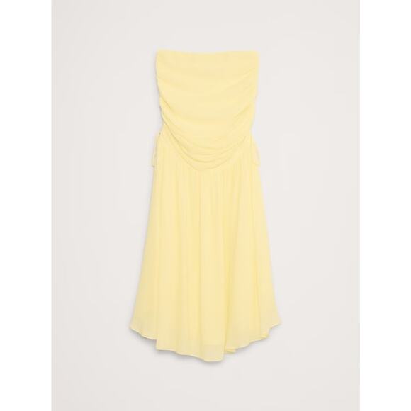 Banana Republic Ruched Dropwaist Chiffon Maxi Skirt - 10 - Picture 1 of 4